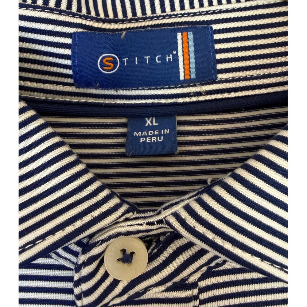 STITCH Striped Performance Golf Polos Lot of 3 Sea Island Embroidered Logo Sz XL - Picture 16 of 16